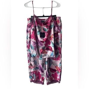 Cynthia Rowley Pink and Purple Floral Jumpsuit